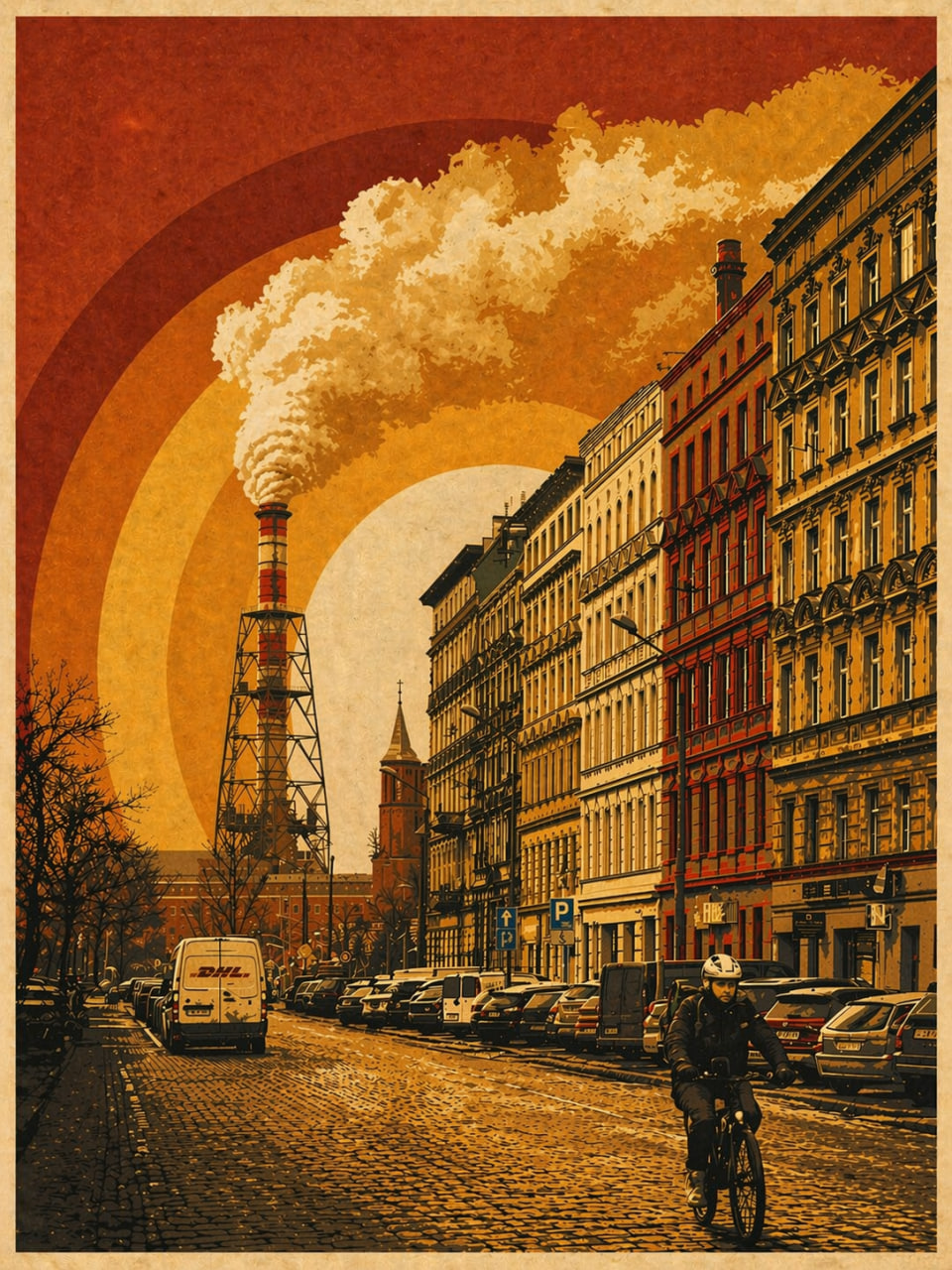 Industrialny plakat Nadodrze Komin